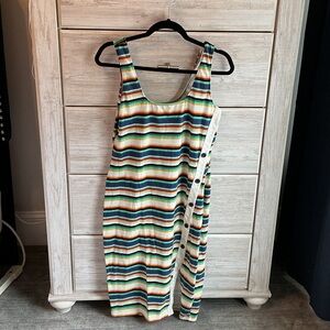 Express Asymmetrical Multicolor Striped Dress
